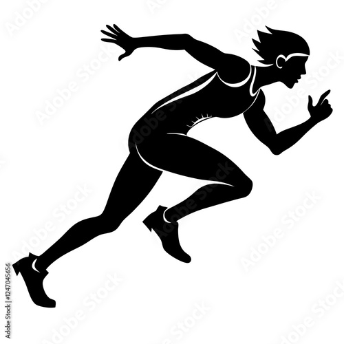 silhouette of a man running