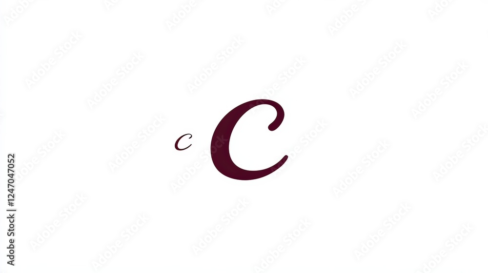 a large, cursive letter a large, cursive letter