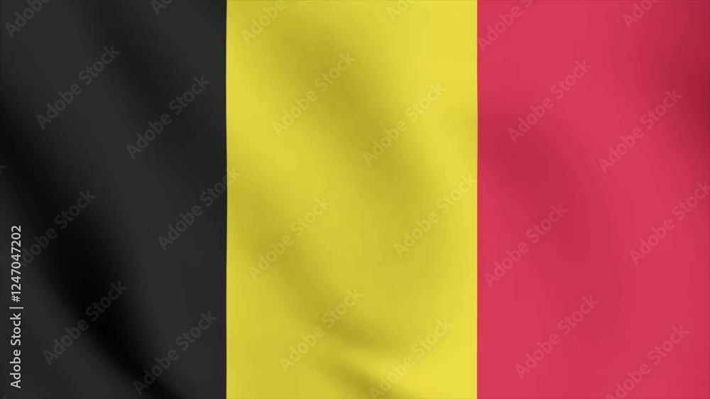 Animated Video Featuring the Wavy Flag of BELGIUM Animated Video Featuring the Wavy Flag of BELGIUM