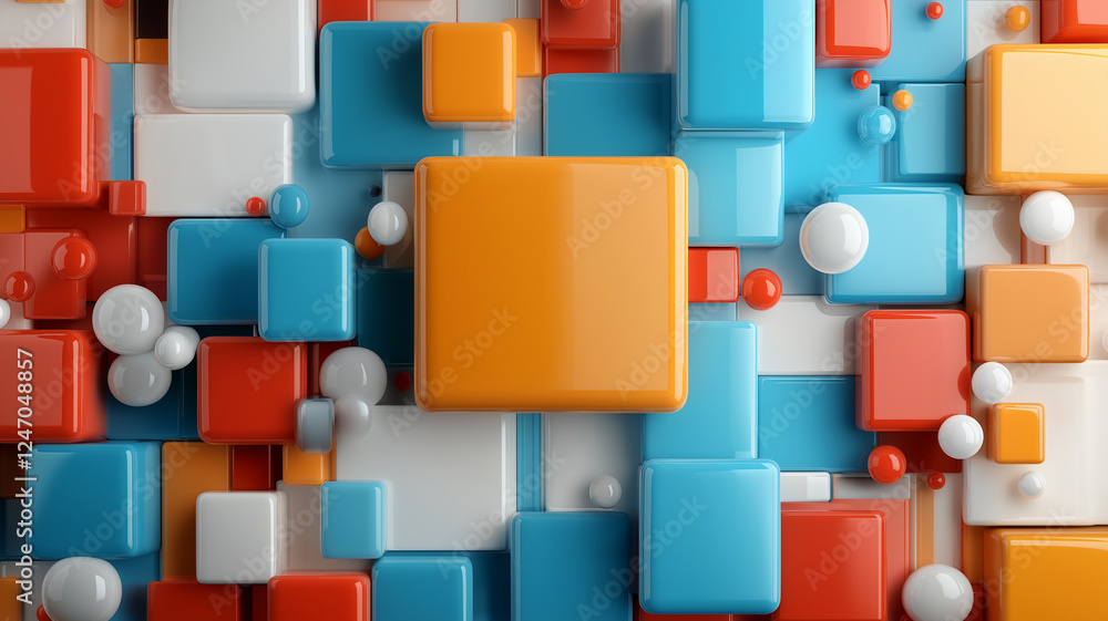 Colorful geometric shapes in vibrant abstract design Colorful geometric shapes in vibrant abstract design