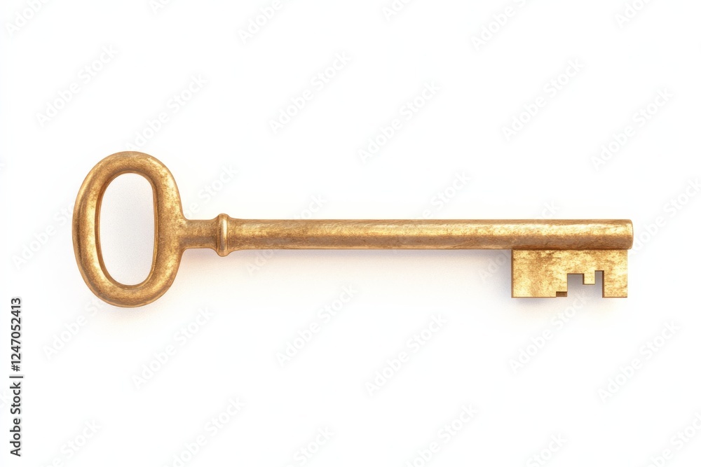 Golden key symbolizing access and wealth appreciation in financial success Golden key symbolizing access and wealth appreciation in financial success