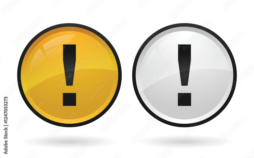 Yellow and Black Exclamation Mark Caution Sign Vector Illustration Yellow and Black Exclamation Mark Caution Sign Vector Illustration