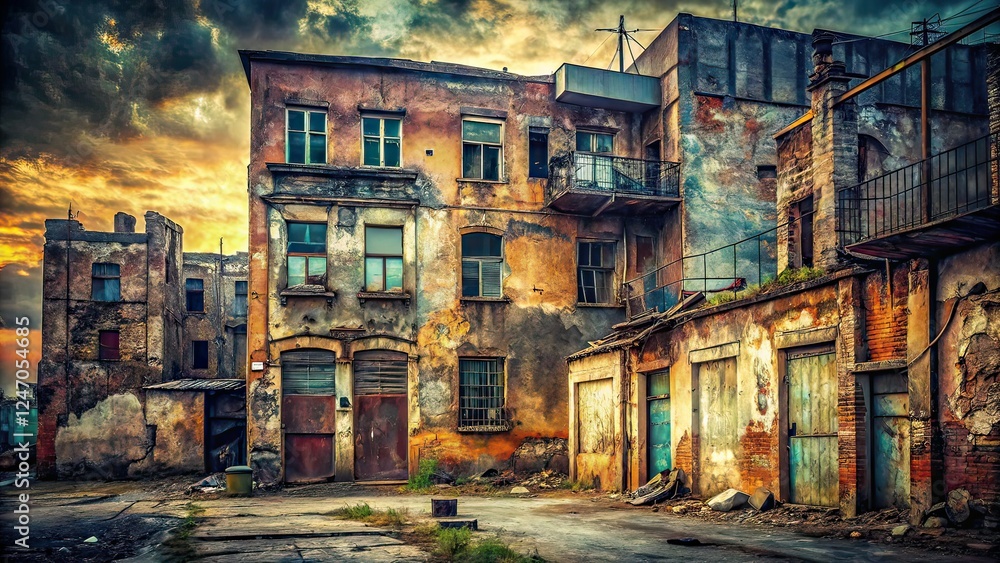 Fototapeta premium Grunge Texture, Urban Decay, Abstract Photography, Vintage Aesthetic