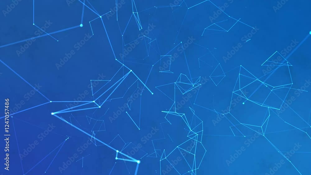 Looping motion graphic of blue data matrix simulation digital technology Looping motion graphic of blue data matrix simulation digital technology
