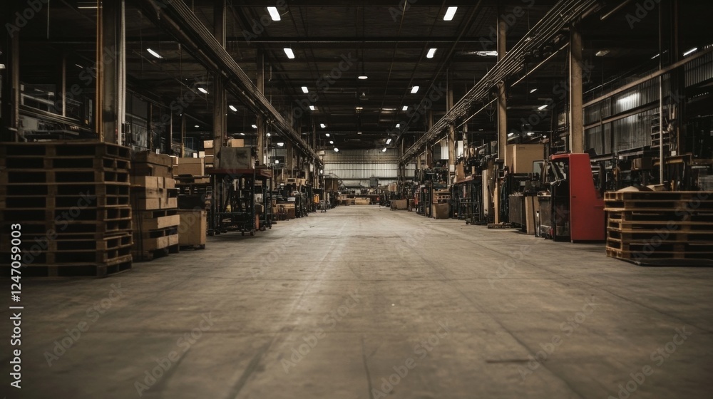 Empty Industrial Warehouse Interior Empty Industrial Warehouse Interior