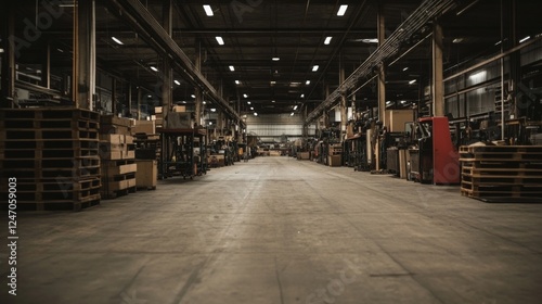 Wallpaper Mural Empty Industrial Warehouse Interior Torontodigital.ca
