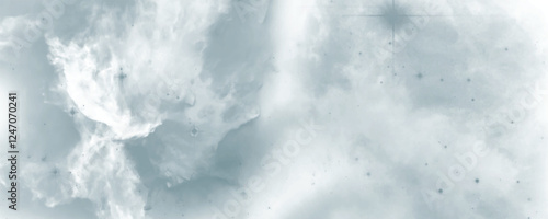 Expansive Universe Filled With Nebulous Clouds of Gas and Dust Floating Through the Vastness of Space
