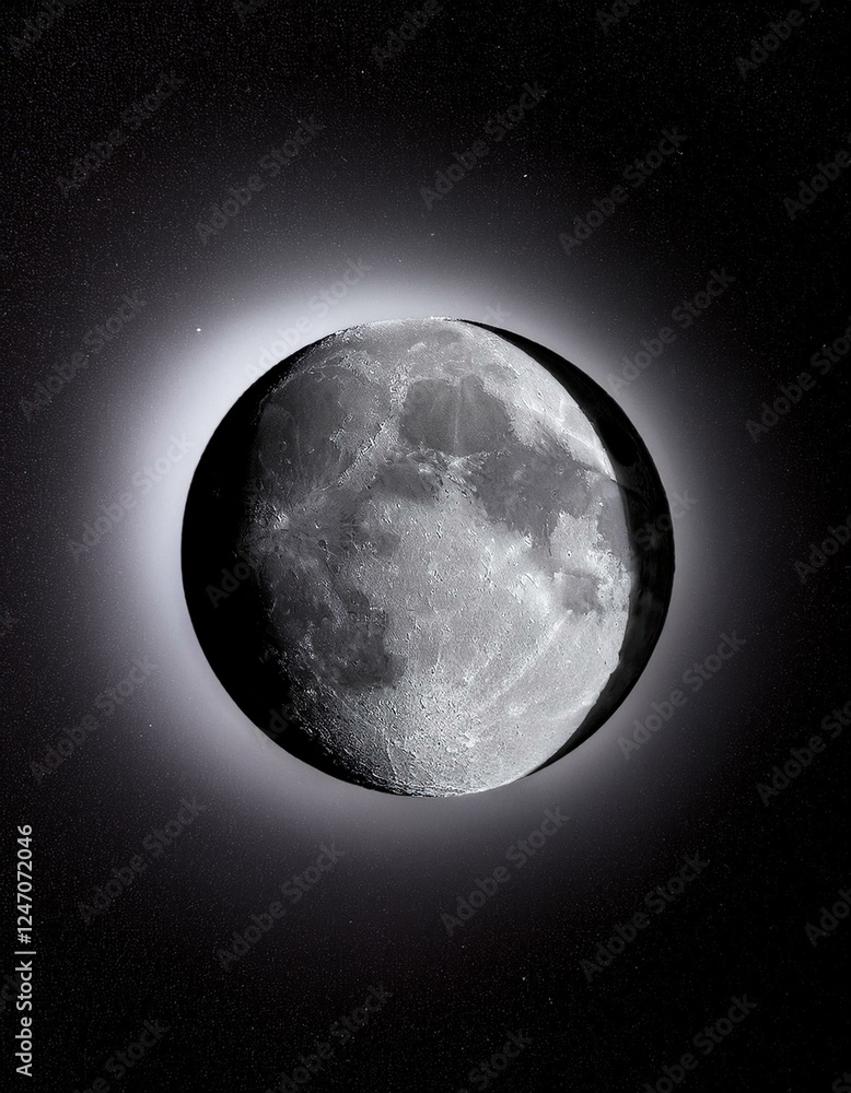 Obraz premium Imagen de la luna en alta definición en el espacio