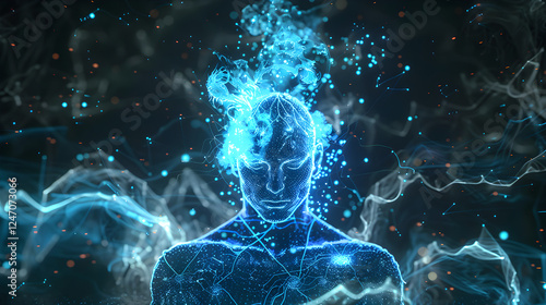 The Mind's Realms: A Striking Illustration of Exceptional Psionic Powers and Deep Meditation photo