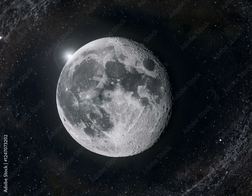 Obraz premium Imagen de la luna en alta definición en el espacio