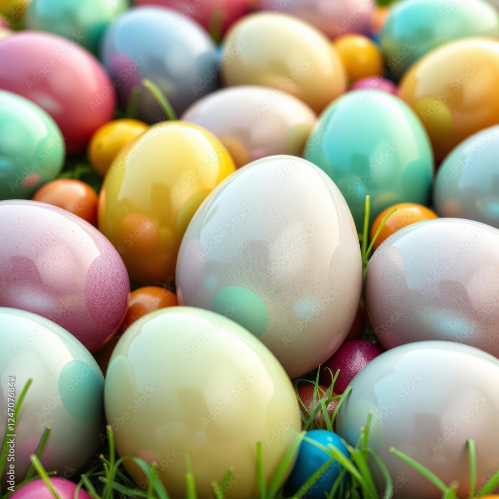 Glossy easter eggs in a rainbow array easter border border easter spring decoration background card frame holiday Glossy easter eggs in a rainbow array easter border border easter spring decoration background card frame holiday