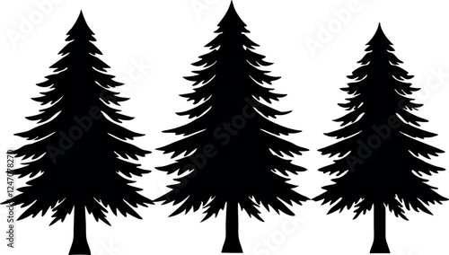 silhouettes of trees