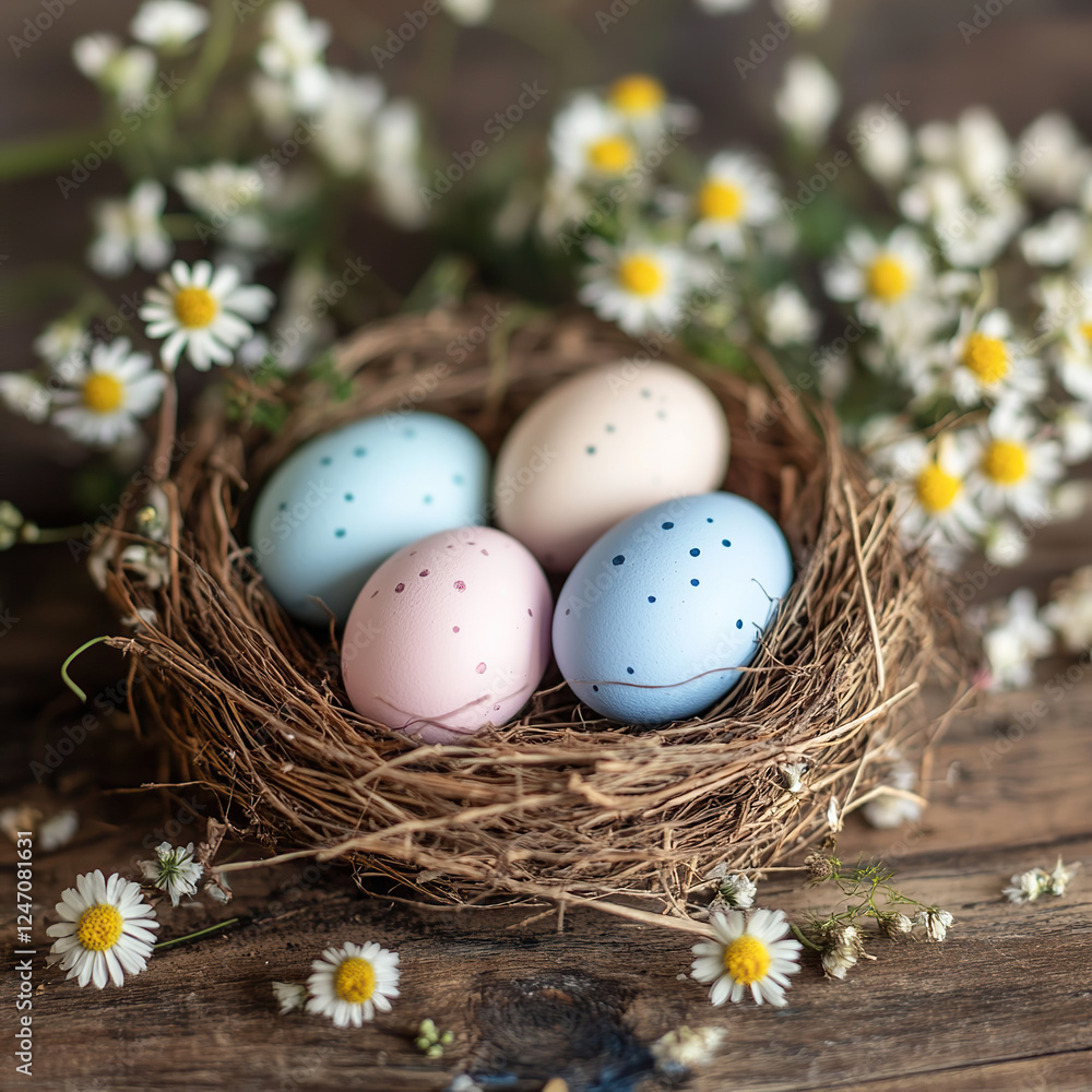 Obraz premium Easter Still Life with Natural Elements