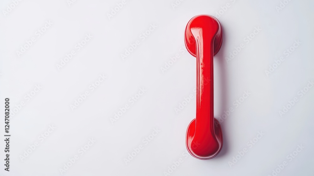 Isolated shot of a classic red telephone on a white background, great for retro-themed advertisements or customer service campaigns. Isolated shot of a classic red telephone on a white background, great for retro-themed advertisements or customer service campaigns.