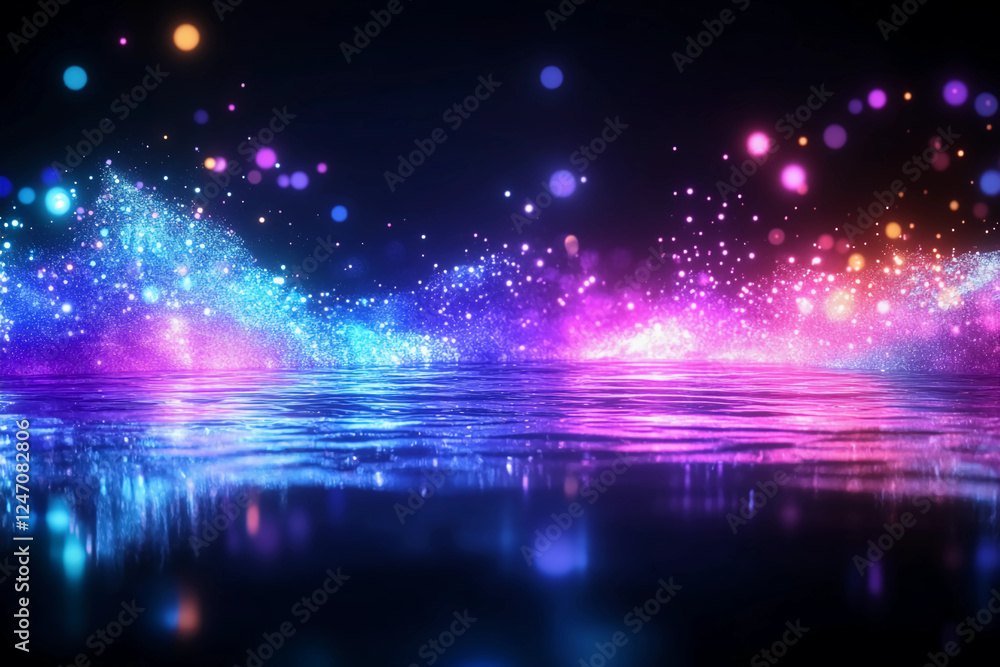 Fototapeta premium Dramatic gradient from dark midnight blue to bright electric violet, representing mystery, creativity, and futuristic potential in vibrant color dynamics and design
