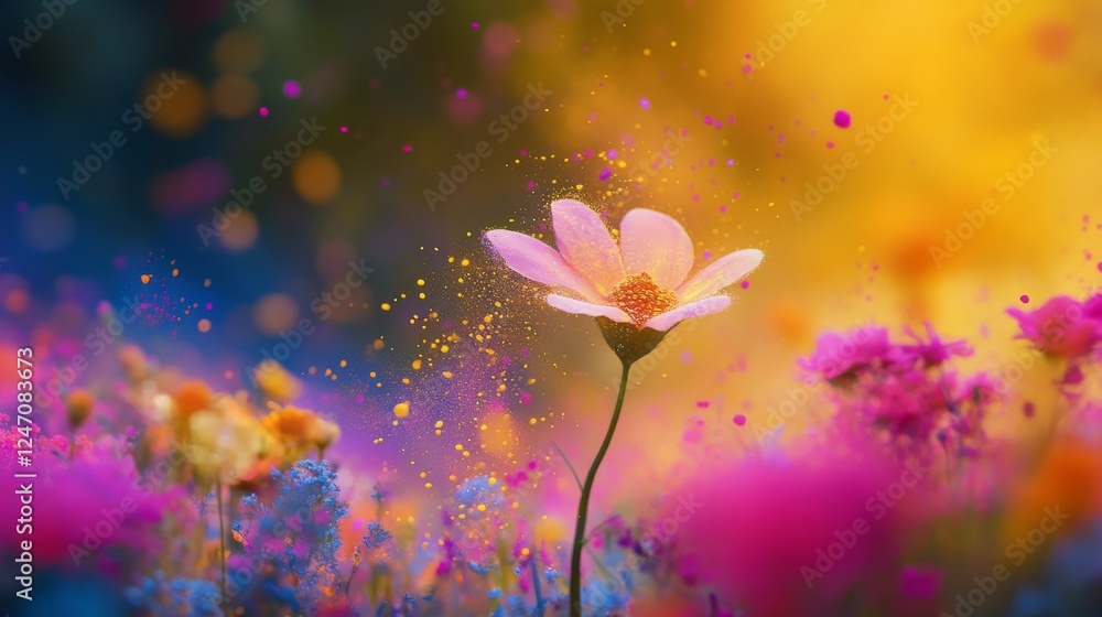 Enchanted Flower Meadow: A Vibrant Floral Display Enchanted Flower Meadow: A Vibrant Floral Display