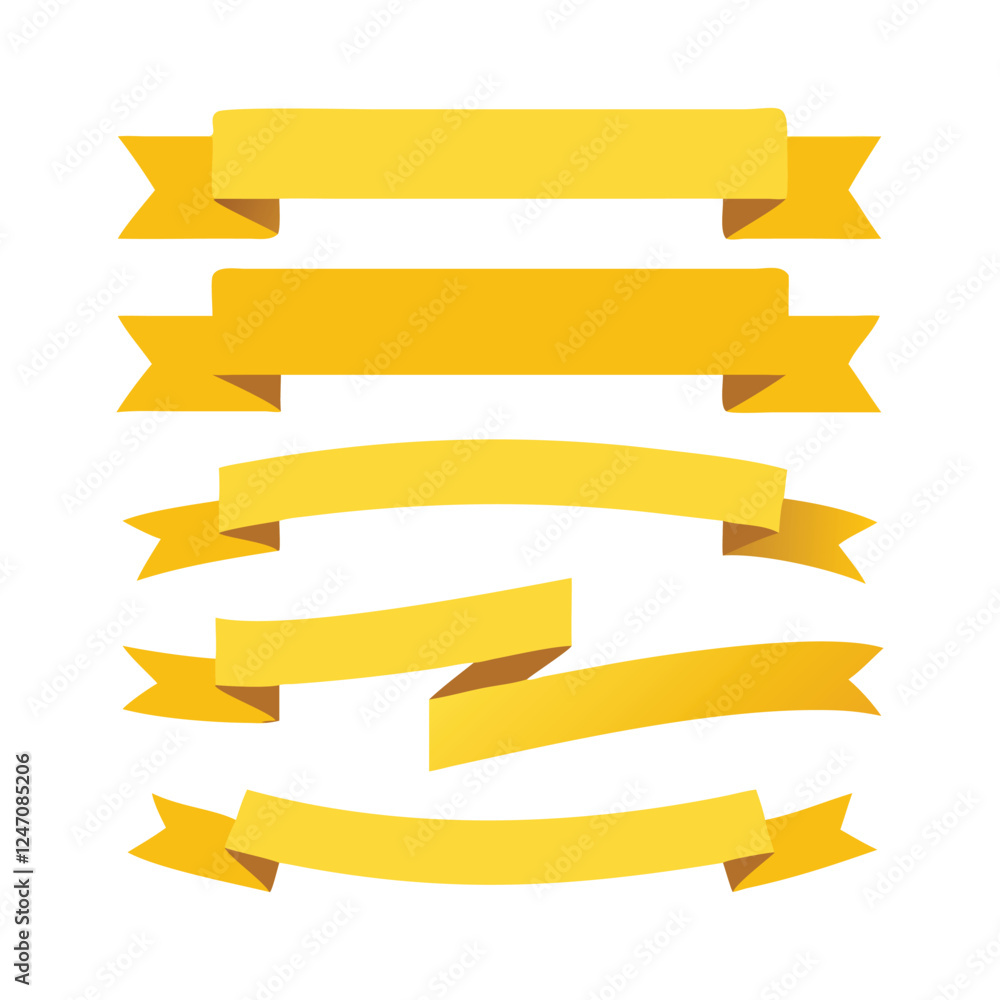 Yellow Ribbon Banners Set Elegant & Versatile Decorative Ribbons Yellow Ribbon Banners Set Elegant & Versatile Decorative Ribbons