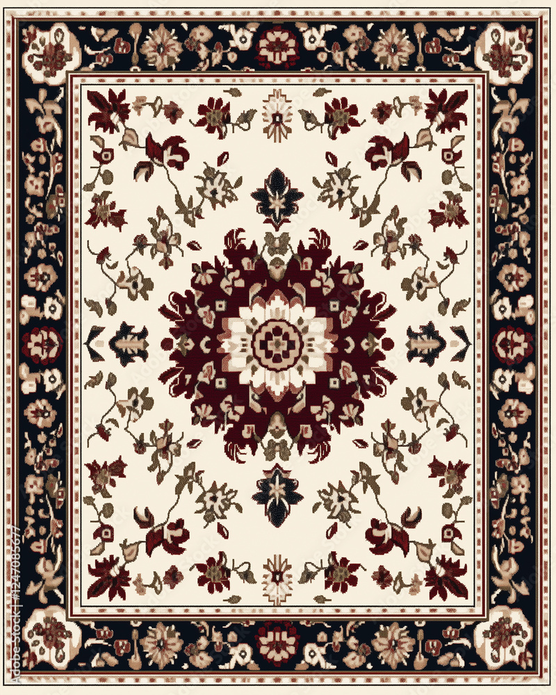 Detailed Floral Design Rug With Intricate Patterns in Rich Colors Showcasing Elegance in Interior Decor Space Detailed Floral Design Rug With Intricate Patterns in Rich Colors Showcasing Elegance in Interior Decor Space