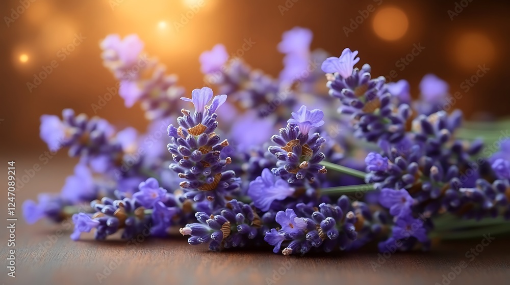 Fototapeta premium A Delicate Bunch Of Purple Lavender Flowers