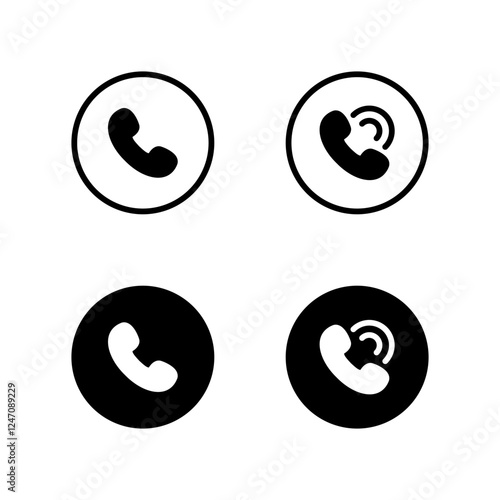 Call icon vector set. Telephone icon set. Icon set.