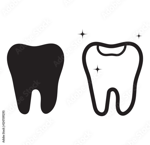 Teeth icon , tooth isolated , dental symbol. design eps 10 