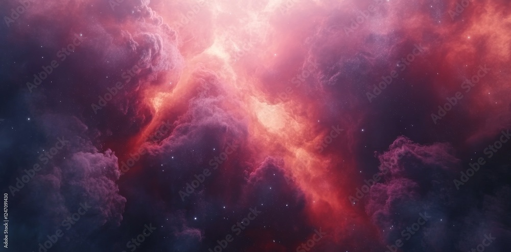 Obraz premium Cosmic Nebula: A breathtaking view of the universe