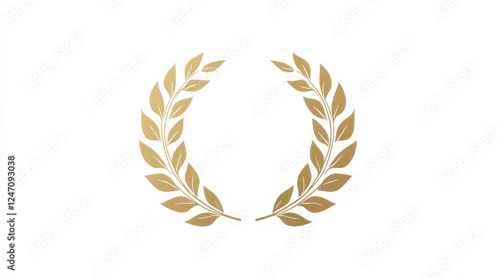 Golden Laurel Wreath Graphic Design Golden Laurel Wreath Graphic Design