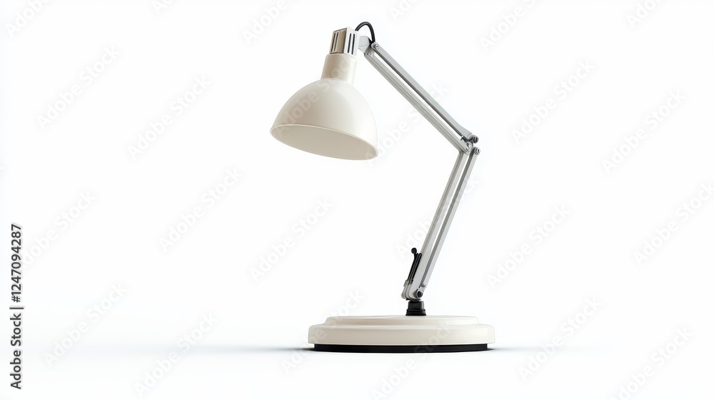 A single desk lamp isolated on a white background. Great for home office or work-related promotions. A single desk lamp isolated on a white background. Great for home office or work-related promotions.