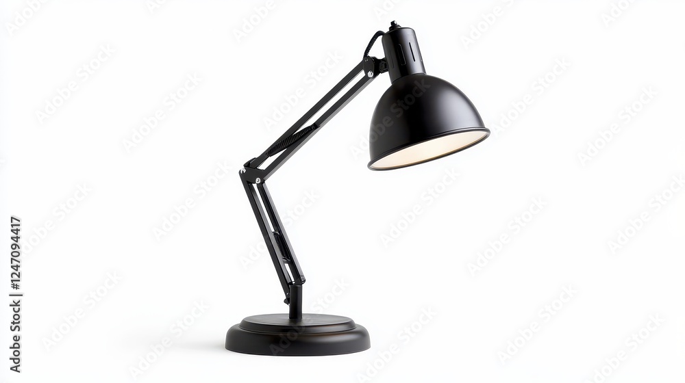 A single desk lamp isolated on a white background. Great for home office or work-related promotions. A single desk lamp isolated on a white background. Great for home office or work-related promotions.