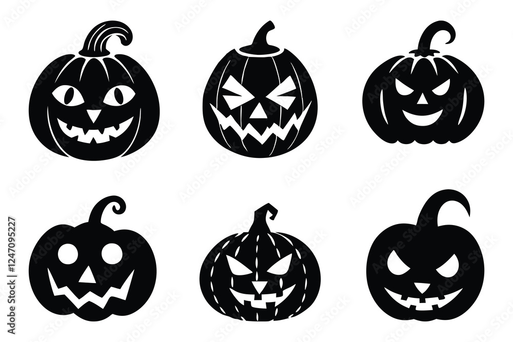 Vector Illustration Halloween Pumpkin, Easter Bunny Vector Illustration Halloween Pumpkin, Easter Bunny