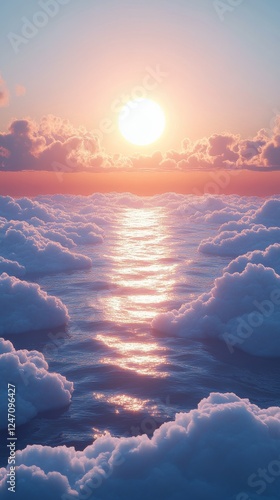 Bright sunlight breaking through clouds creating dramatic sky effect in black...