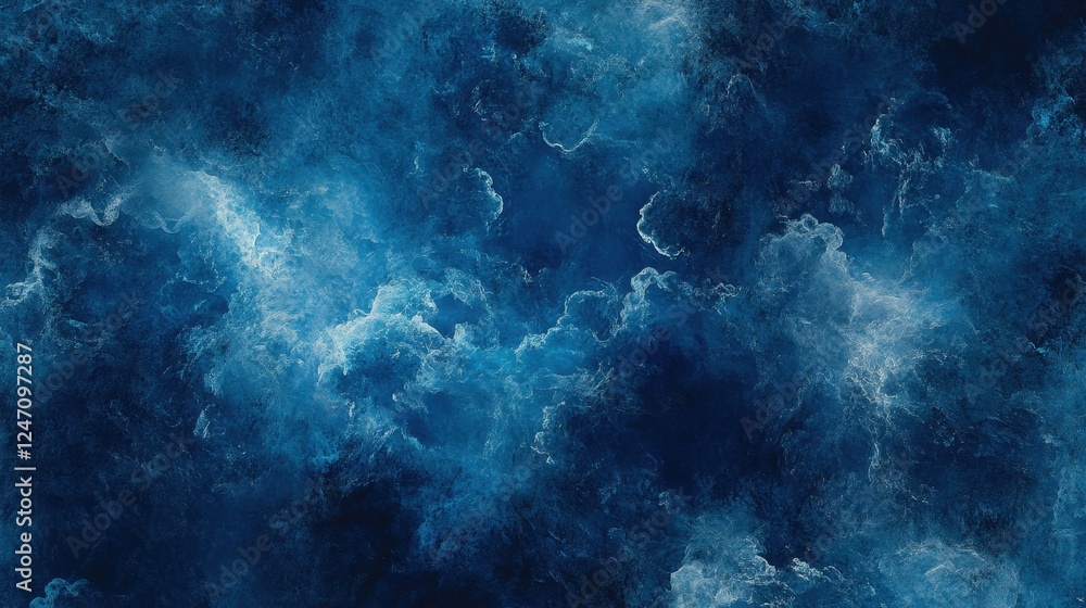 Fototapeta premium Abstract Blue and White Painted Grunge Style Textured Background