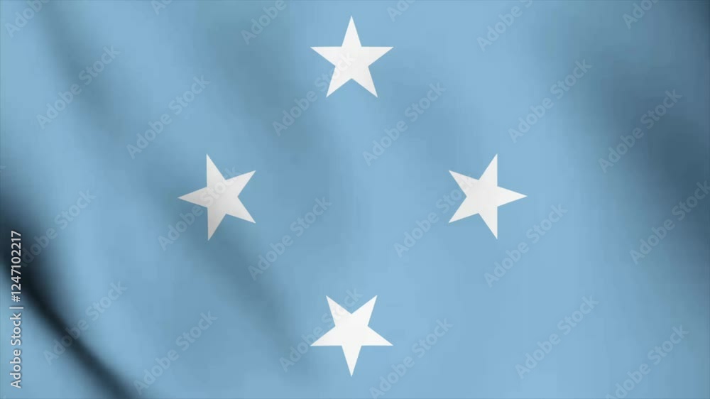 Animated Video Featuring the Wavy Flag of MICRONESIA Animated Video Featuring the Wavy Flag of MICRONESIA