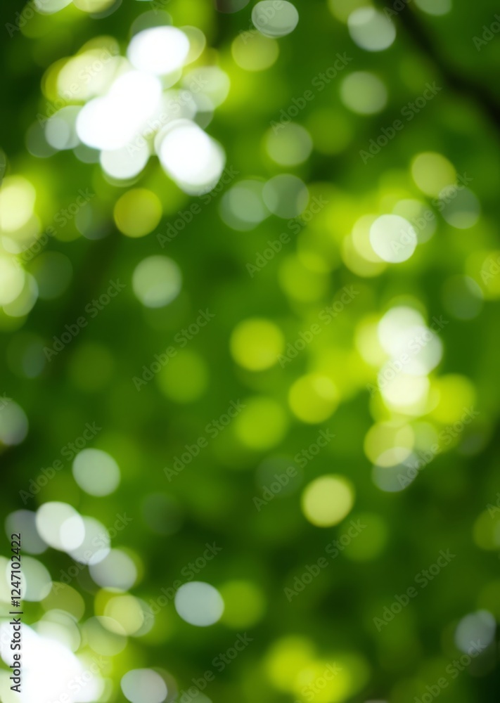 Obraz premium Nature green circle bokeh with light in the middle abstract background with space for design bokeh green bokeh green abstract background light bright blur pattern