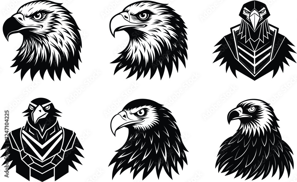 Obraz premium vector set of eagle