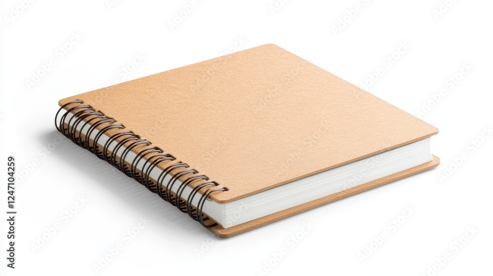 A single spiral notebook isolated on a clean white surface. Perfect for stationary marketing or productivity products. A single spiral notebook isolated on a clean white surface. Perfect for stationary marketing or productivity products.