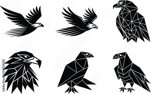 set of vector birds