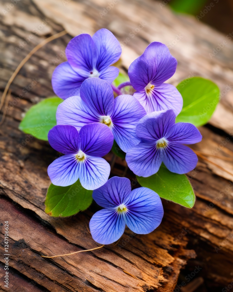 Wood Violet - Natural Spring Wildflower in Blue and Purple Tones Wood Violet - Natural Spring Wildflower in Blue and Purple Tones