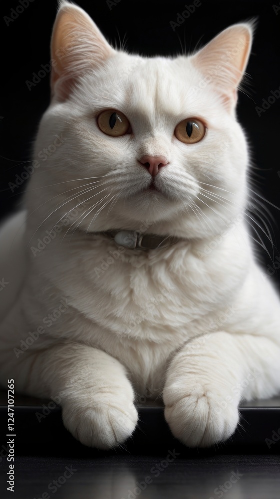 photograph of a British Shorthair cat photograph of a British Shorthair cat