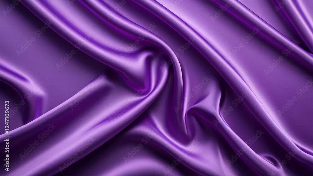 Obraz premium Purple silk fabric background - smooth, elegant folds and evenly lit