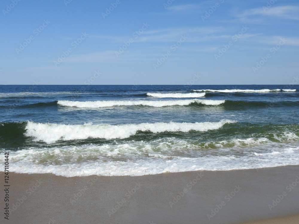 The scenic beauty of the Atlantic ocean, coastal beaches along the Sandy Hook, Gateway National Recreation Area, Monmouth County, New Jersey. The scenic beauty of the Atlantic ocean, coastal beaches along the Sandy Hook, Gateway National Recreation Area, Monmouth County, New Jersey.