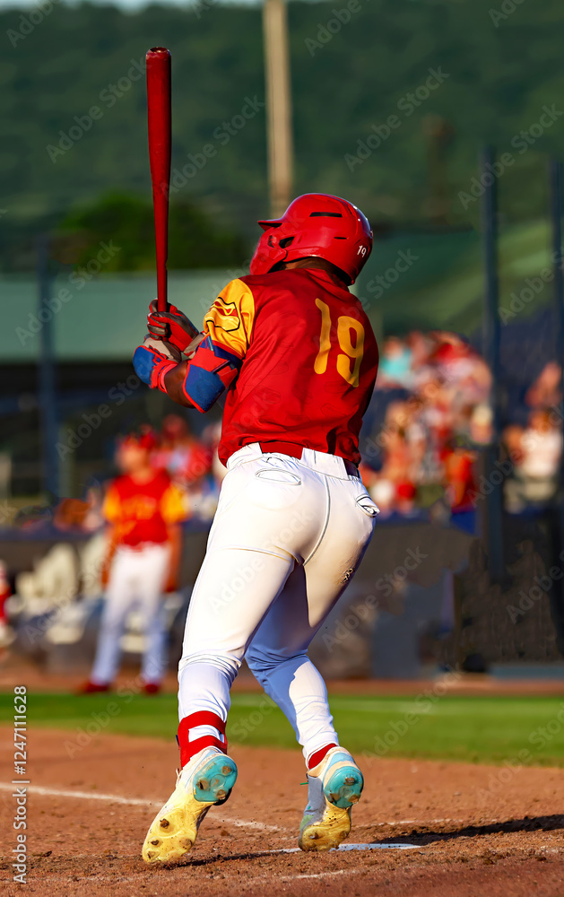 Obraz premium baseball player hitting 