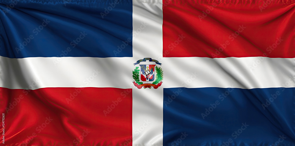Dominican Republic flag for national Day or Independence Day of Dominican Republic Dominican Republic flag for national Day or Independence Day of Dominican Republic