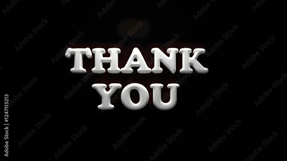 3d text thank you with neon glow 3d text thank you with neon glow