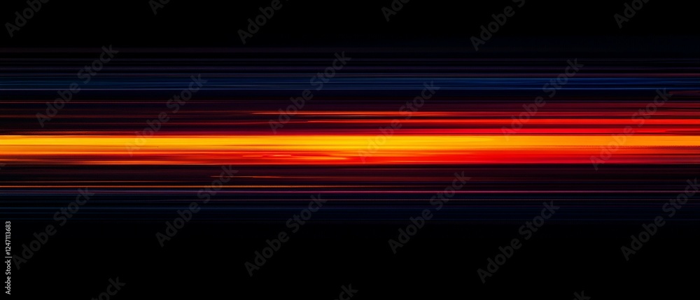 Abstract Horizontal Lines Of Orange Red And Blue Hues Abstract Horizontal Lines Of Orange Red And Blue Hues