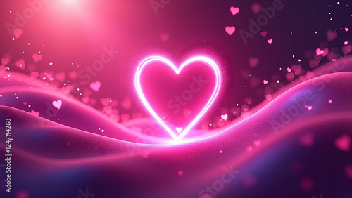 Abstract fractal Valentine background
