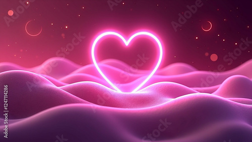 Abstract fractal Valentine background