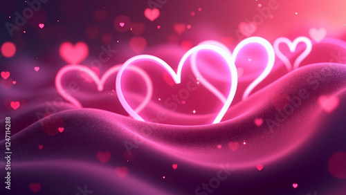 Abstract fractal Valentine background