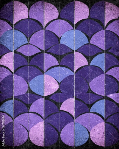 This abstract pattern features overlapping purple and blue shapes creating a visually striking design for any project.