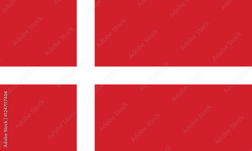The national flag of Denmark. Denmark flag vector. A symbol of national pride and heritage. Official colors, Kingdom of Denmark. The national flag of Denmark. Denmark flag vector. A symbol of national pride and heritage. Official colors, Kingdom of Denmark.